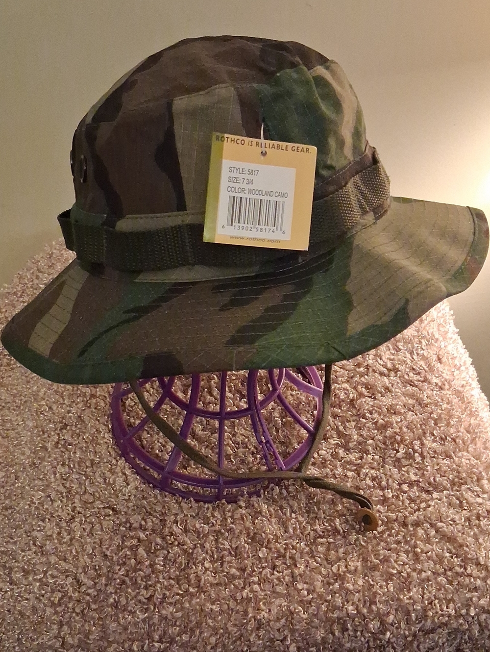 Rothco Woodland Camo Boonie Hat - Green, Brown, Black